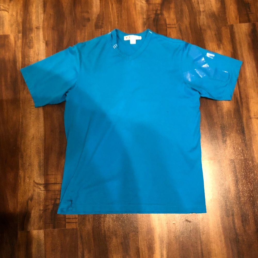 Y3 Adidas Yohji Yamamoto Blue Mens T shirt Size S
